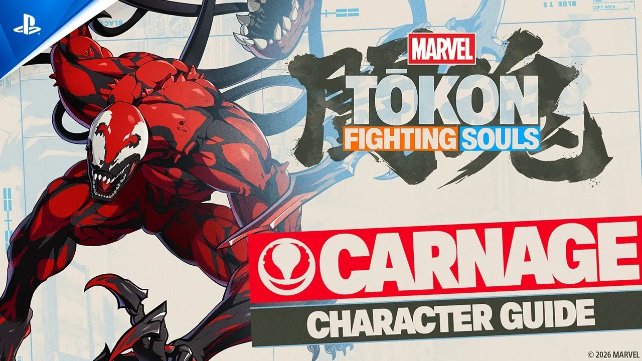 Carnage in the official PlayStation Character Guide artwork